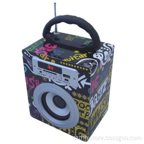 Wooden Bluetooth speaker, can make customer's design, supports USB/SD cards